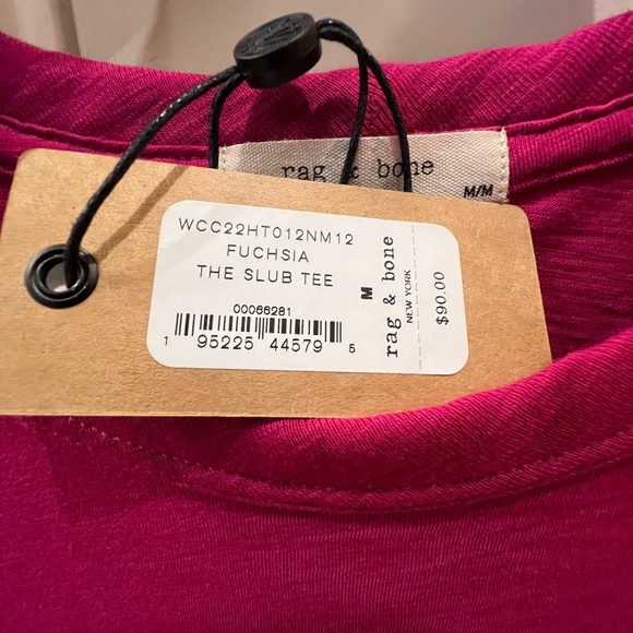 Rag & Bone, The Slub Tee, Crew - Fuchsia, M (NWT) - Picture 5 of 8